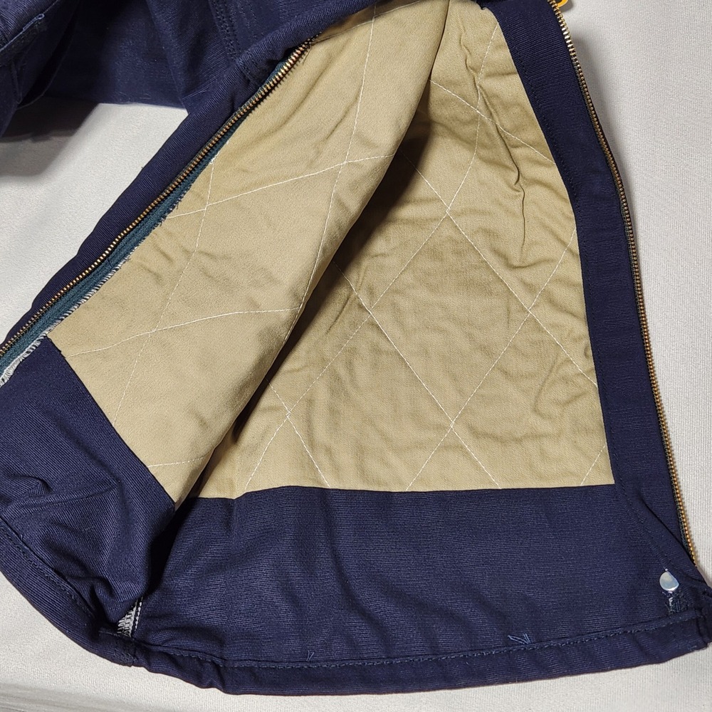 Carhartt FR Canvas Waist Overall Quilt Lined Pant/Jean Navy 38x34 FRB194 HRC 3 - Picture 9 of 14